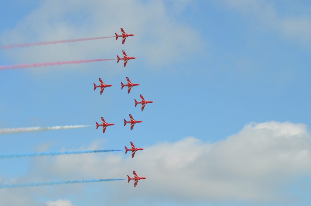 This image shows the Red Arrows Air Show