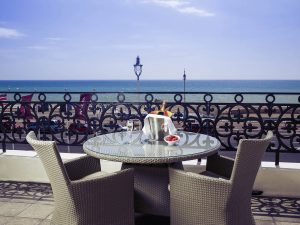 The view of Brighton beach from Mercure Brighton Seafront Hotel