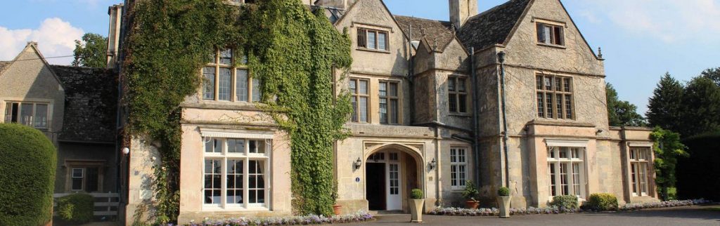 Photograph of the outside of the Greenway Hotel and Spa. A Romantic Elizabethan Manor House. 