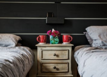 Bedroom shot at the Poplars B&B.