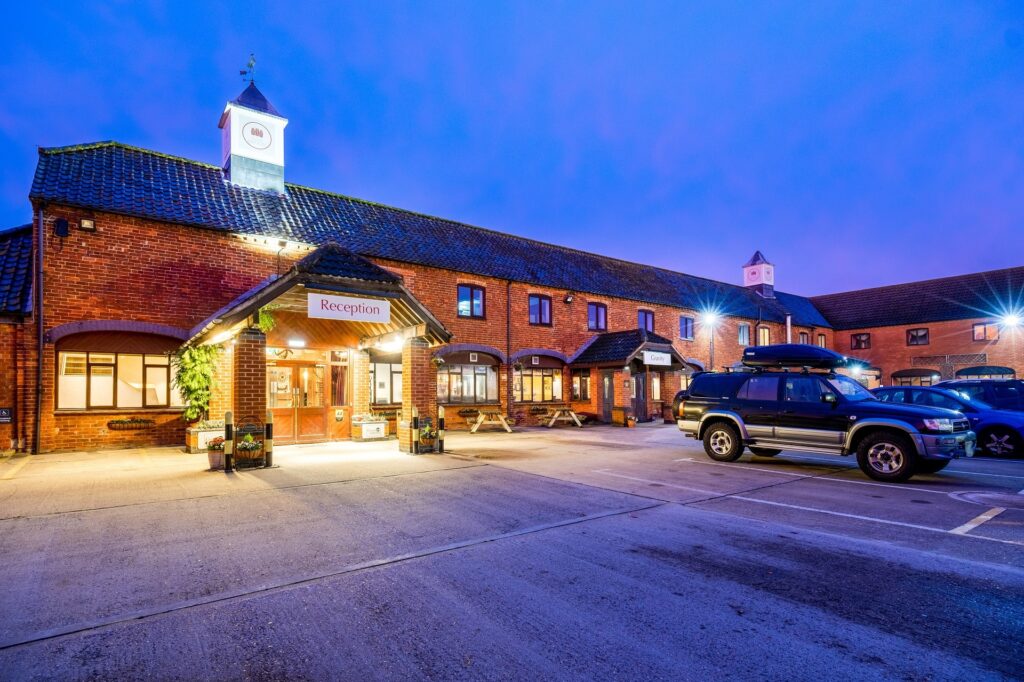 An image showing the exterior of the Barn Hotel, perfect for a budget-friendly break. 