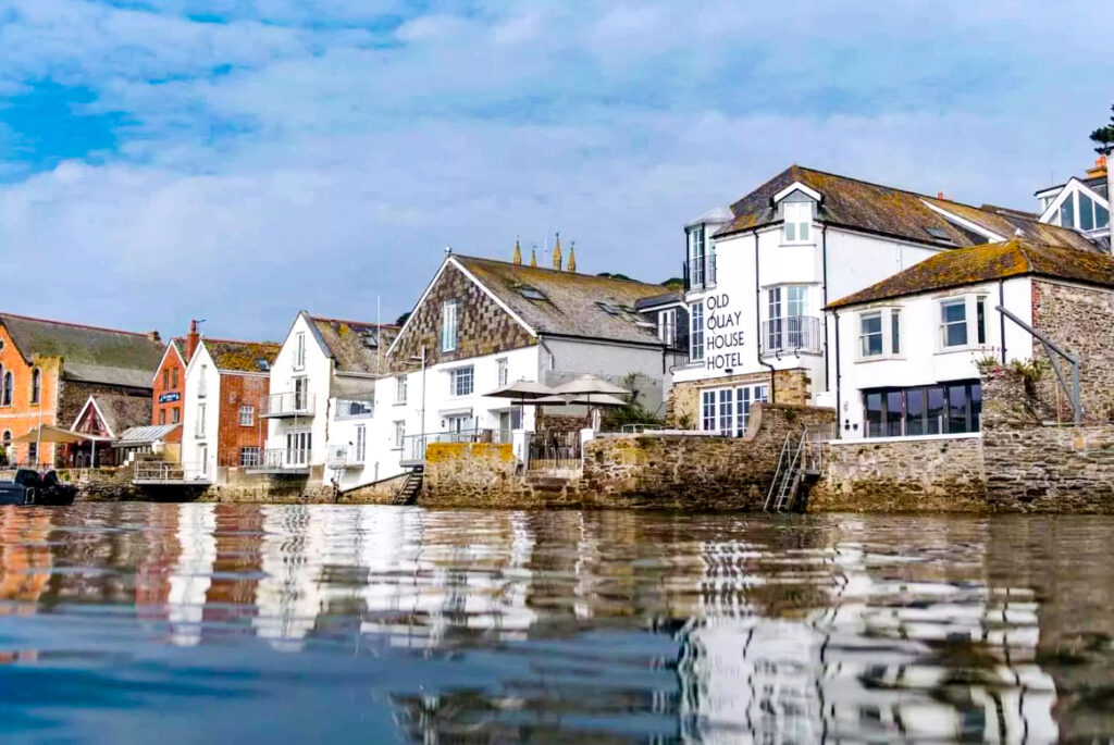 Exterior shot of The Old Quay House Hotel. 